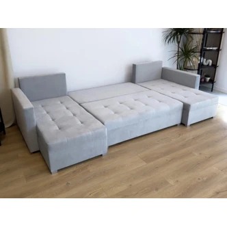 Rohová sedačka do U ALISTAIR, světle šedá MI14