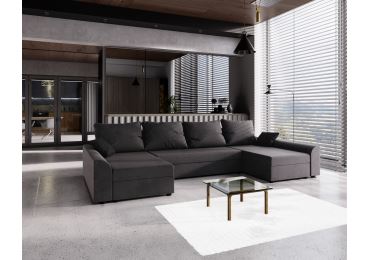 Rohová sedačka do U ATTANASIO, tmavě šedá