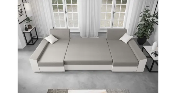 Rohová sedačka do U BUSH, černá/šedá