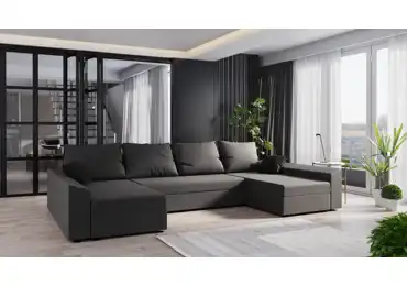 Rohová sedačka do U BUSH, tmavě šedá