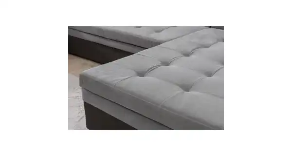 Rohová sedačka do U ESSLOR, pravá, tmavě šedá/světle šedá