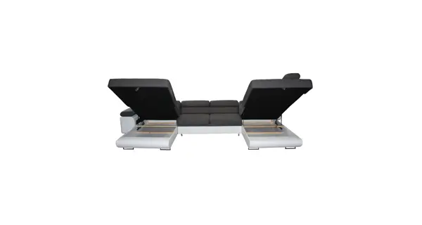 Rohová sedačka do U LAING U mini+L, pravá, hnědá/hnědá