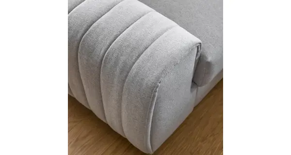 Rohová sedačka do U ZEKON, šedá látka, pravá