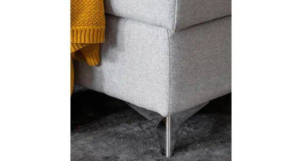 Rohová sedačka do U ZEKON, šedá látka, pravá