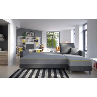 Rohová sedačka ENDLER, světle hnědá/tmavě hnědá