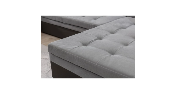 Rohová sedačka ESSLOR, pravá, tmavě šedá/světle šedá