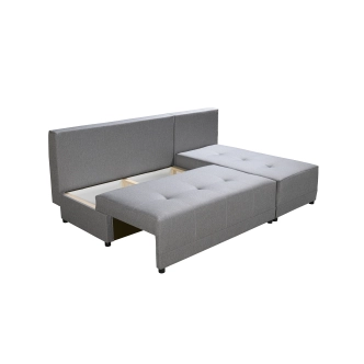 Rohová sedačka GRISEUS univerzální, šedá látka