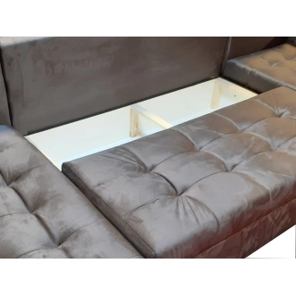 Rohová sedačka HELVEN U, šedá látka