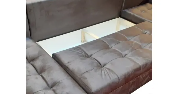 Rohová sedačka HELVEN U, zelená látka