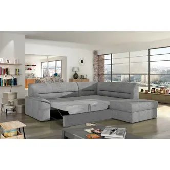 Rohová sedačka HONG pravá, světle šedá