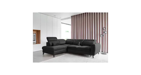 Rohová sedačka INMUTEF 12, pravá, tmavě šedá látka