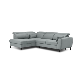 Rohová sedačka INMUTEF 17, levá, světle šedá látka