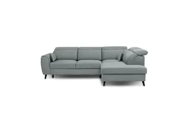 Rohová sedačka INMUTEF 17, pravá, světle šedá látka