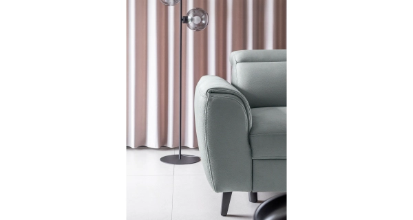 Rohová sedačka INMUTEF 17, pravá, světle šedá látka