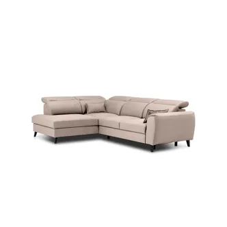 Rohová sedačka INMUTEF 21, levá, béžová látka