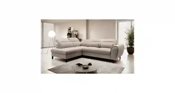 Rohová sedačka INMUTEF 21, levá, béžová látka