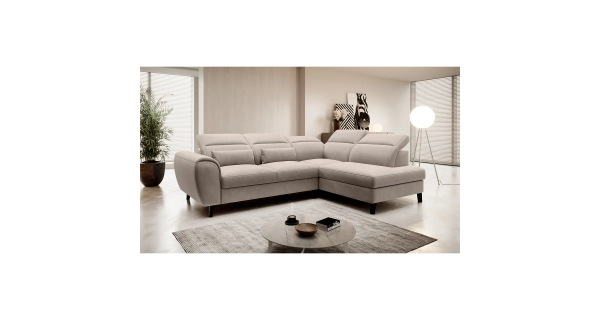 Rohová sedačka INMUTEF 21, pravá, béžová látka