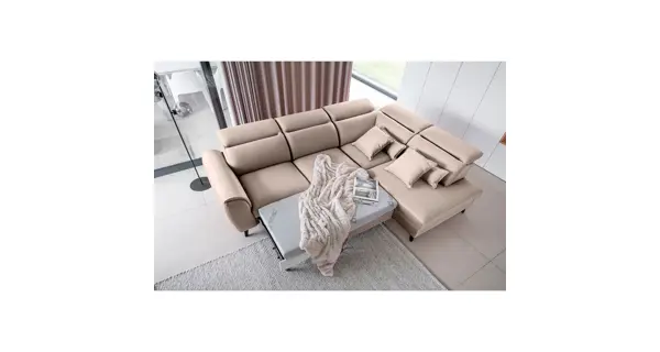 Rohová sedačka INMUTEF 21, pravá, béžová látka