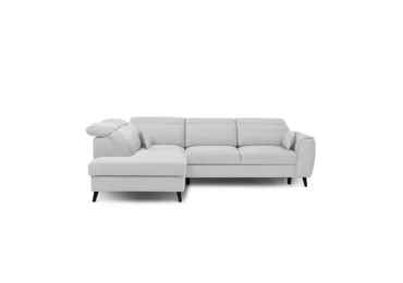 Rohová sedačka INMUTEF 43, levá, bílá látka