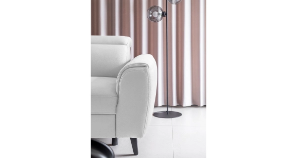 Rohová sedačka INMUTEF 43, levá, bílá látka