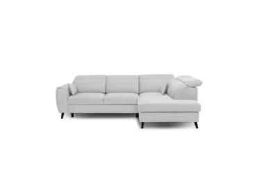 Rohová sedačka INMUTEF 43, pravá, bílá látka