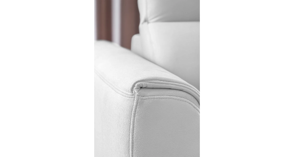 Rohová sedačka INMUTEF 43, pravá, bílá látka