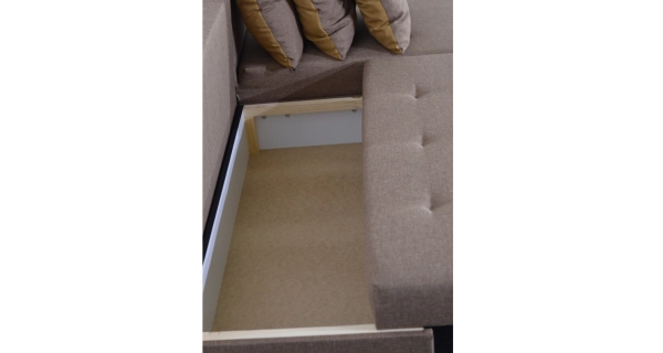 Rohová sedačka KAISON 19, hnědá/béžová