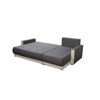 Rohová sedačka KAISON BIS 7, krémová/černá