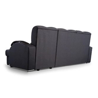 Rohová sedačka KITANE, tmavě šedá/světle šedá, levá