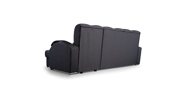 Rohová sedačka KITANE, tmavě šedá/světle šedá, levá