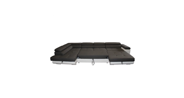 Rohová sedačka LAING U mini+L, levá, světle šedá/tmavě šedá