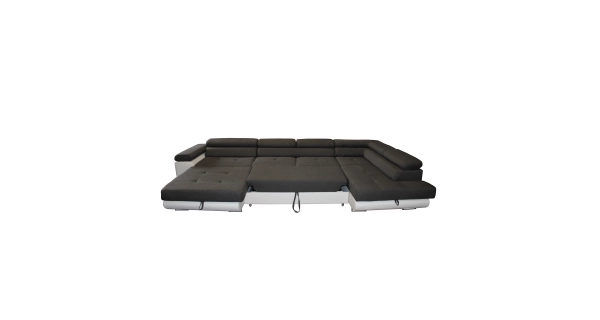 Rohová sedačka LAING U mini+L, pravá, hnědá/hnědá