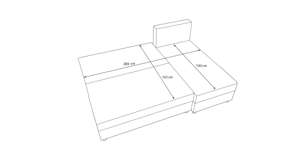 Rohová sedačka LEFHET, béžová/hnědá