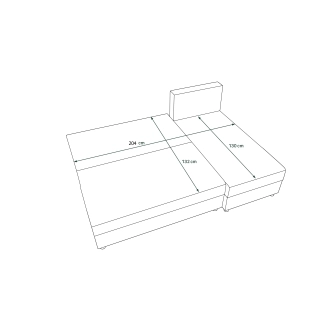 Rohová sedačka LEFHET, černá/červená