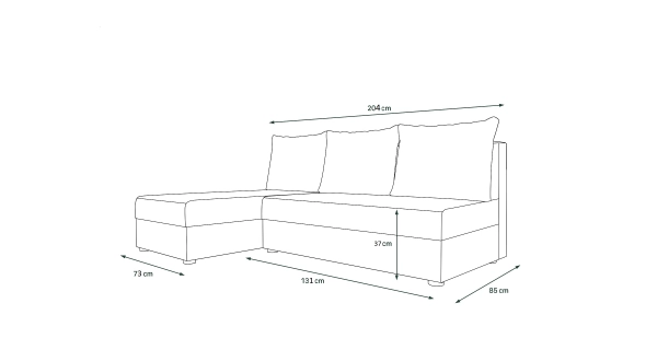 Rohová sedačka LEFHET, černá/červená