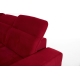 Rohová sedačka LITHOPS 06, červená látka, levá