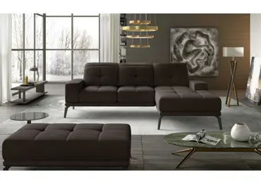 Rohová sedačka LITHOPS 16, růžová látka, pravá