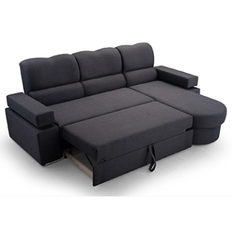 Rohová sedačka MAKANI, tmavě šedá/světle šedá, levá