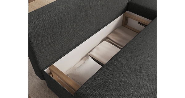 Rohová sedačka MARGATE 01, tmavě šedá látka