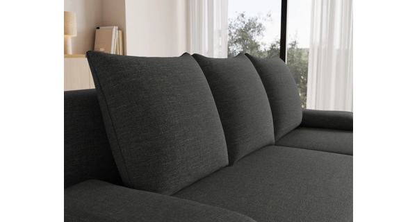 Rohová sedačka MARGATE 01, tmavě šedá látka