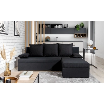 Rohová sedačka MARGATE 02, černá látka