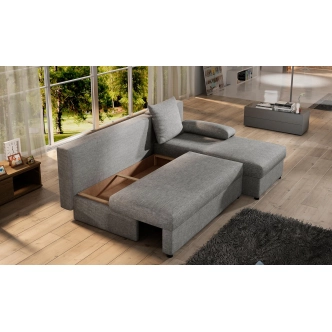 Rohová sedačka MARGATE 03, světle šedá látka