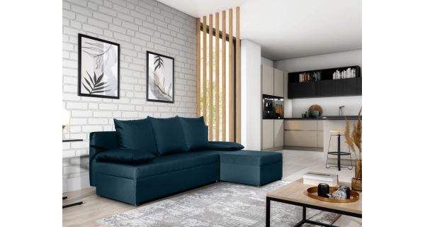 Rohová sedačka MARGATE 07, modrá látka