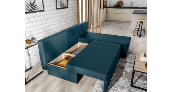 Rohová sedačka MARGATE 07, modrá látka