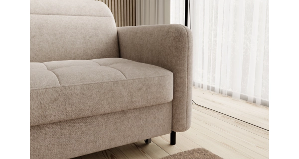 Rohová sedačka MEESAPUL, levá, béžová látka