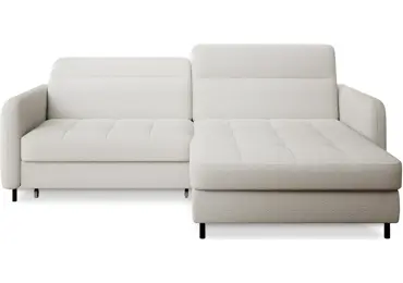 Rohová sedačka MEESAPUL, pravá, krémová látka