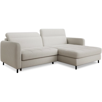 Rohová sedačka MEESAPUL, pravá, krémová látka