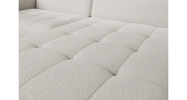 Rohová sedačka MEESAPUL, pravá, krémová látka