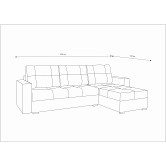 Rohová sedačka MIKARI, černá