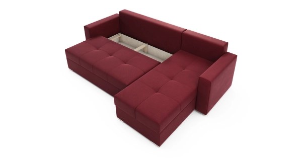 Rohová sedačka MIKARI, červená